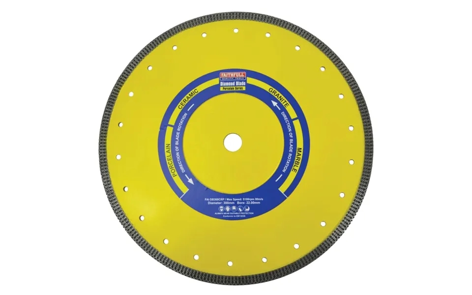 Faithfull Faidb300crp 300 X 20mm Porcelain Diamond Blade
