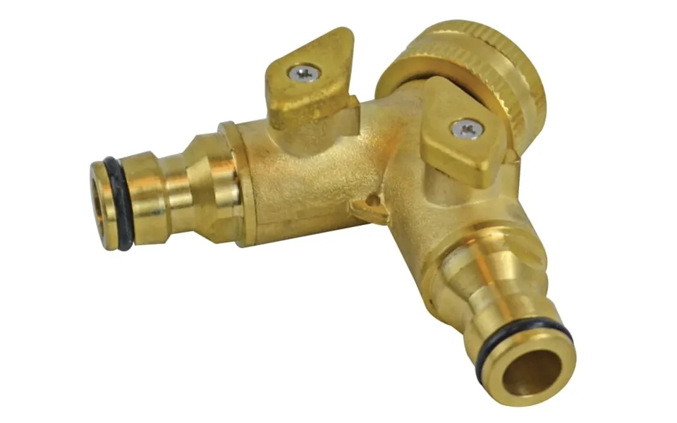 Faithfull Faihose2way 19mm 3 4in To 2 × 12.5mm 1 2in 2 Way Shut Off Valve