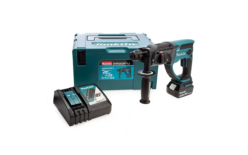 Makita Dhr202rt1j 18v Sds Rotary Hammer With 1 × 5.0ah Battery