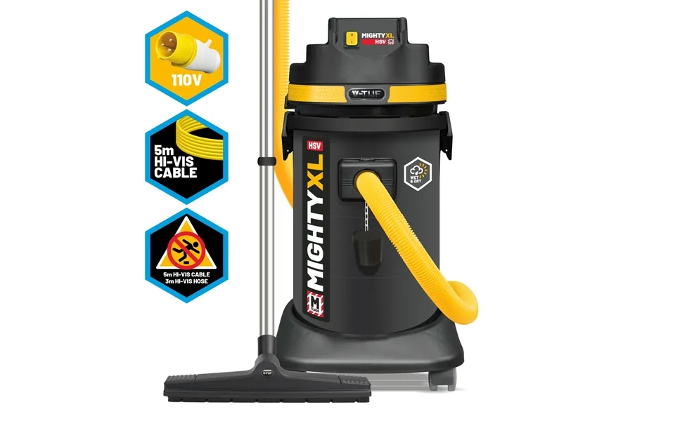 V-tuf Mightyxlhsv110v M-class Wet & Dry Dust Extractor 110v