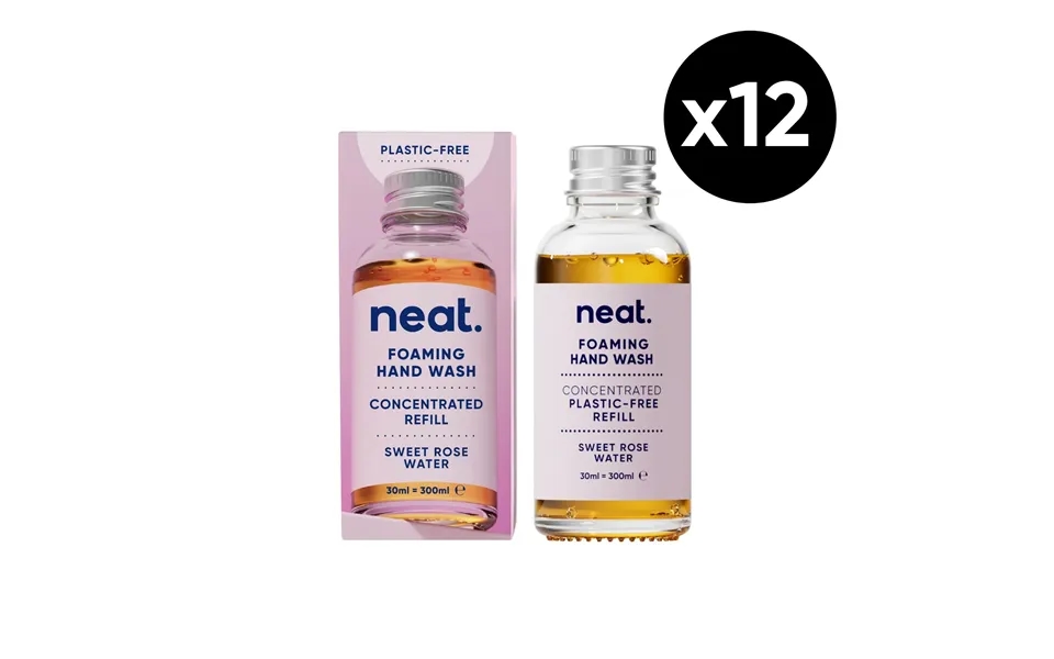 12x Foaming Hand Wash Refills - Sweet Rose Water By Neat