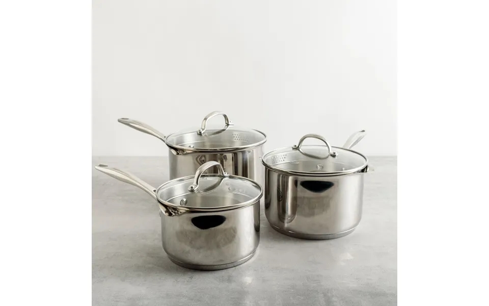 7000 3 Piece Draining Saucepan Set By Stellar