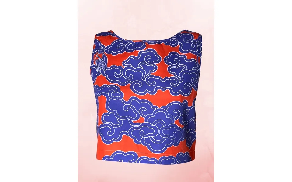 Organic Cotton & Linen Indigo Clouds Pyjama Top By Wild Clouds Size L