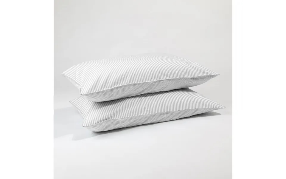 The Striped Pillow Cases - Set Of Two By Dip & Doze Colour Blue Stripe