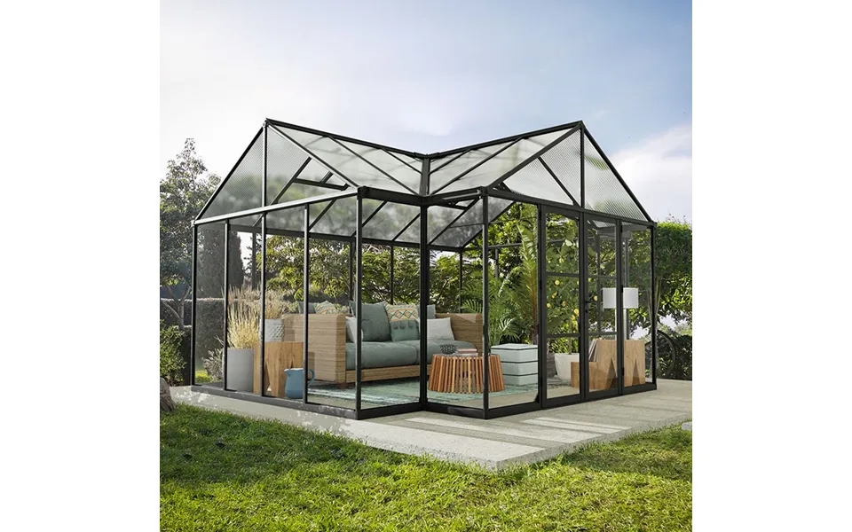 14'9 X 12'5 Palram Canopia Triomphe Orangery Enclosed Garden Gazebo 4