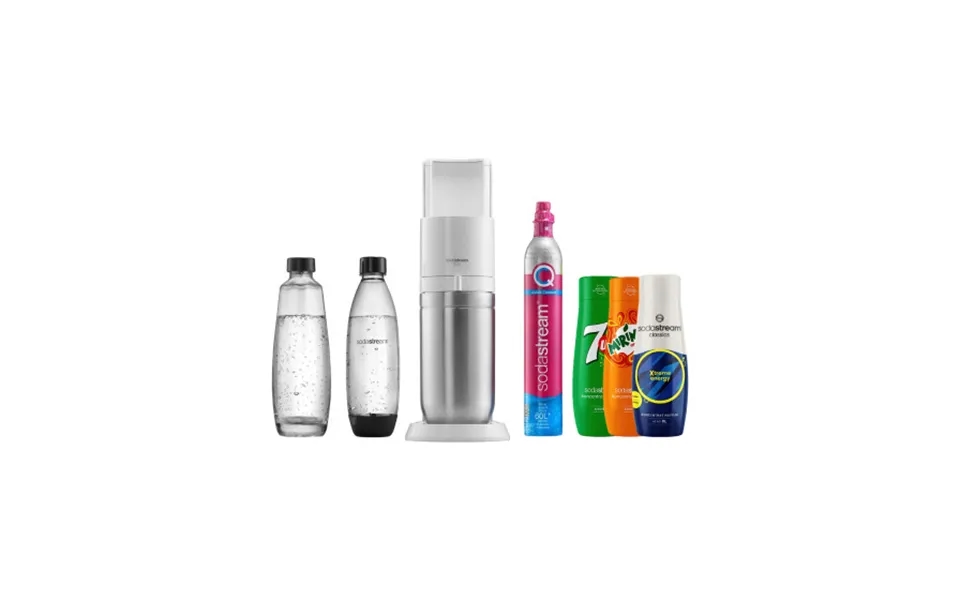 Sparkling Water Maker Sodastream Duo White 2 Bottles Syrup Set 7up X Mirinda X Energy