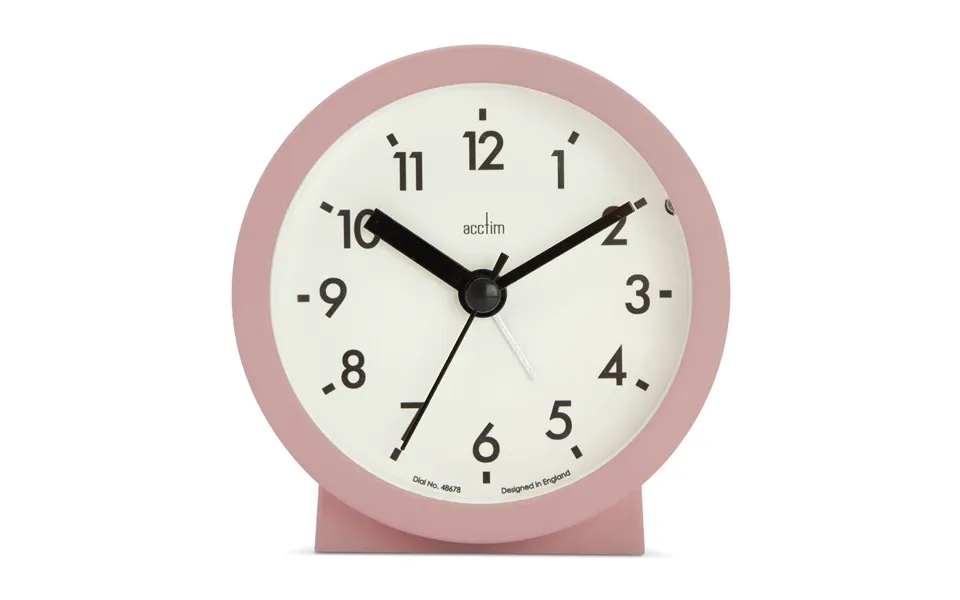 Acctim Gaby Bedside Alarm Clock Dusty Rose