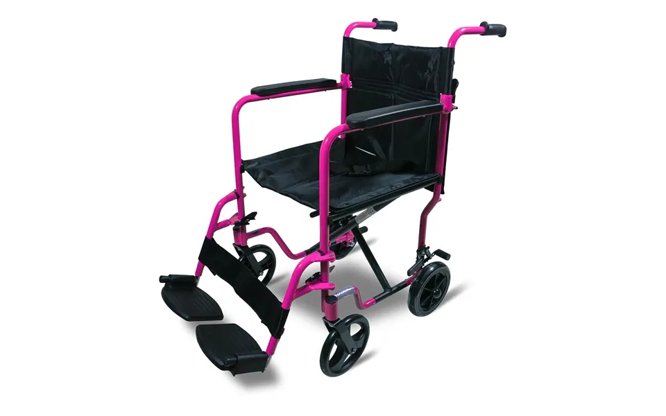 Aidapt Aluminium Compact Transit Wheelchair Pink