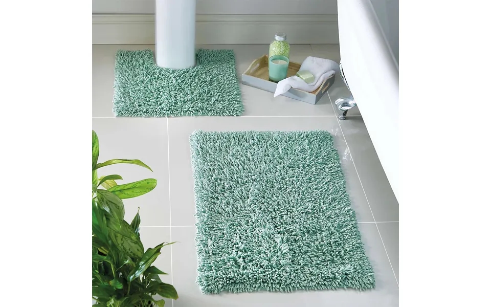 Bathroom Mat Set Tumble Twist Green L80 X50cm