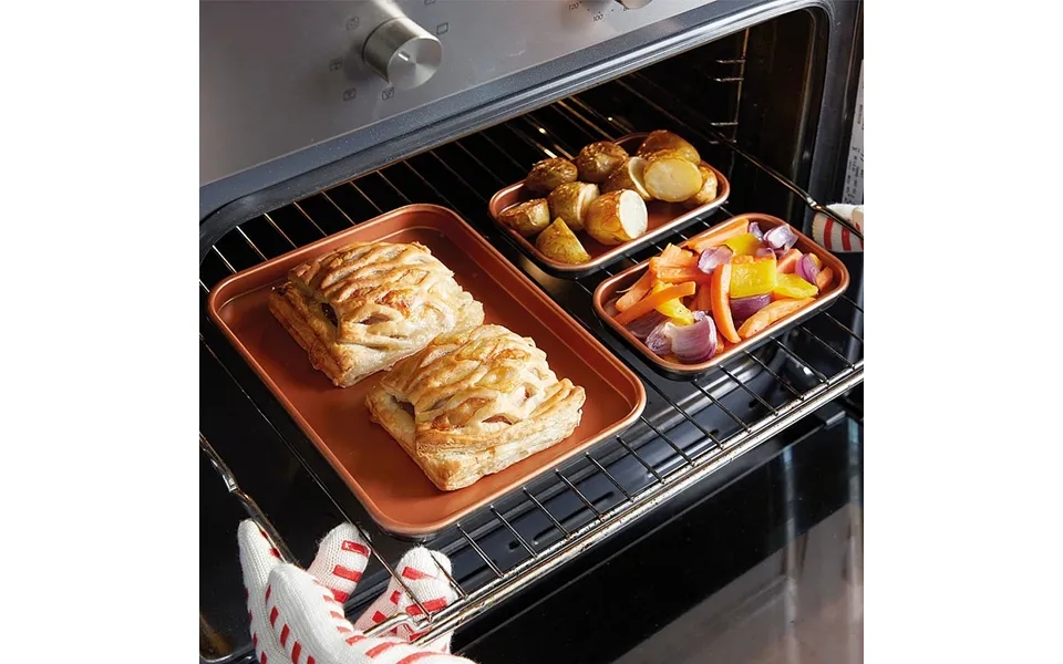 Copper Mini Baking Trays Set Of 3