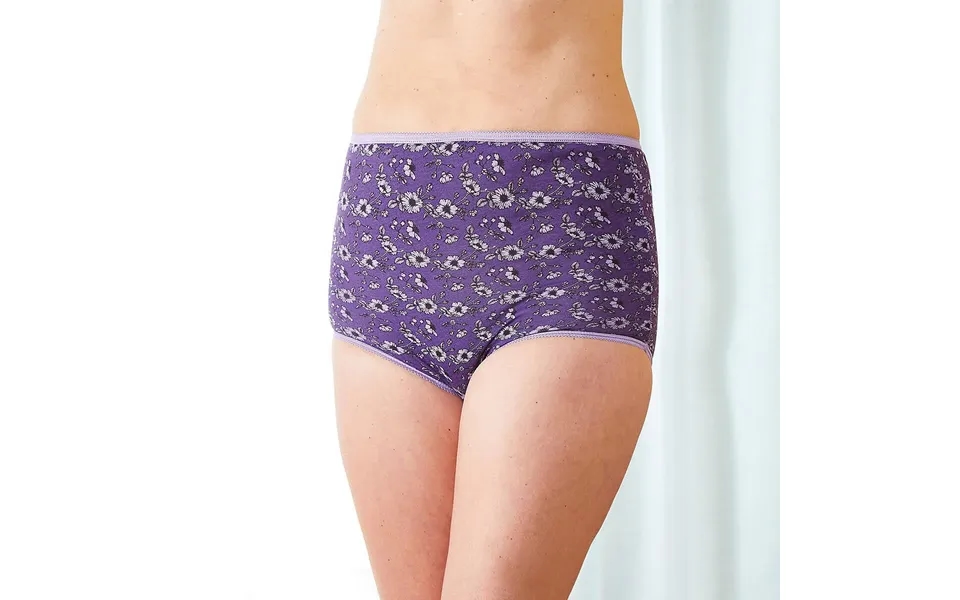Cotton Briefs Pack Of 6 Lilac Mix Size 14