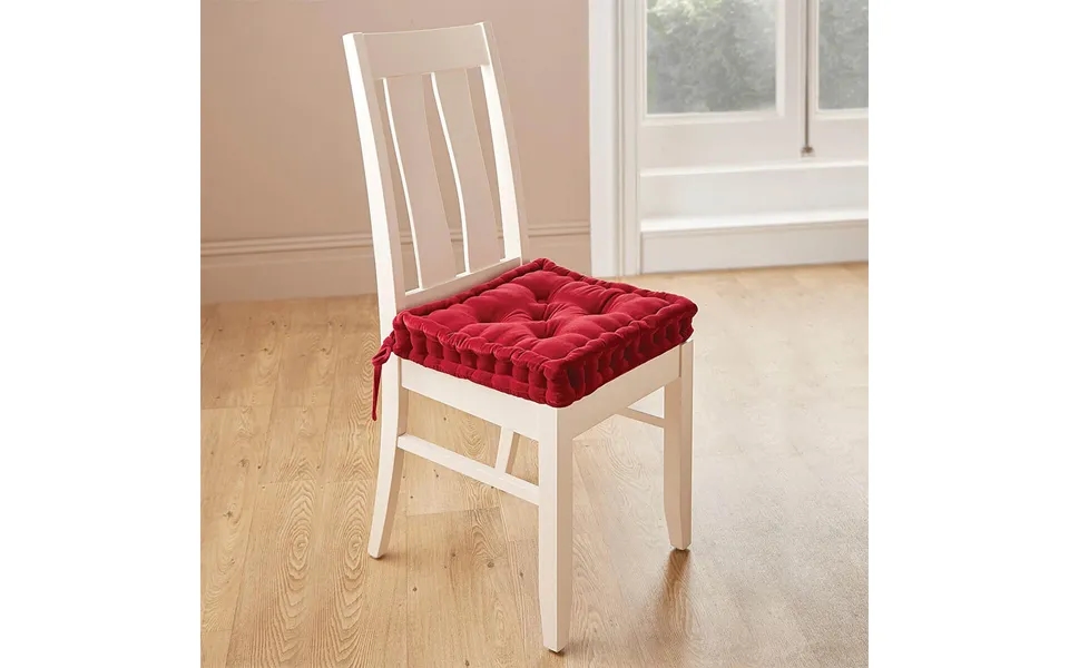 Dining Chair Booster Cushion Burgundy 39 X39 X7.5cm