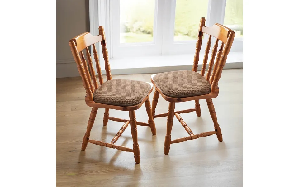 Dining Chair Seat Pads Slip Resistant 2 Pack Brown L40cm X W40cm X H4cm