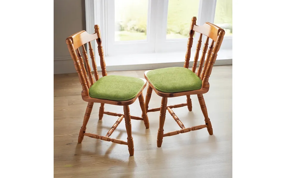 Dining Chair Seat Pads Slip Resistant 2 Pack Green L40cm X W40cm X H4cm