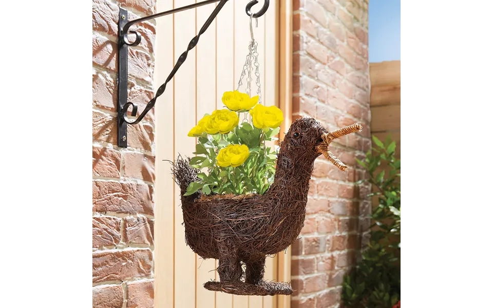 Duck Hanging Planter Basket Metal Chain H34 Xw19 Xd34cm