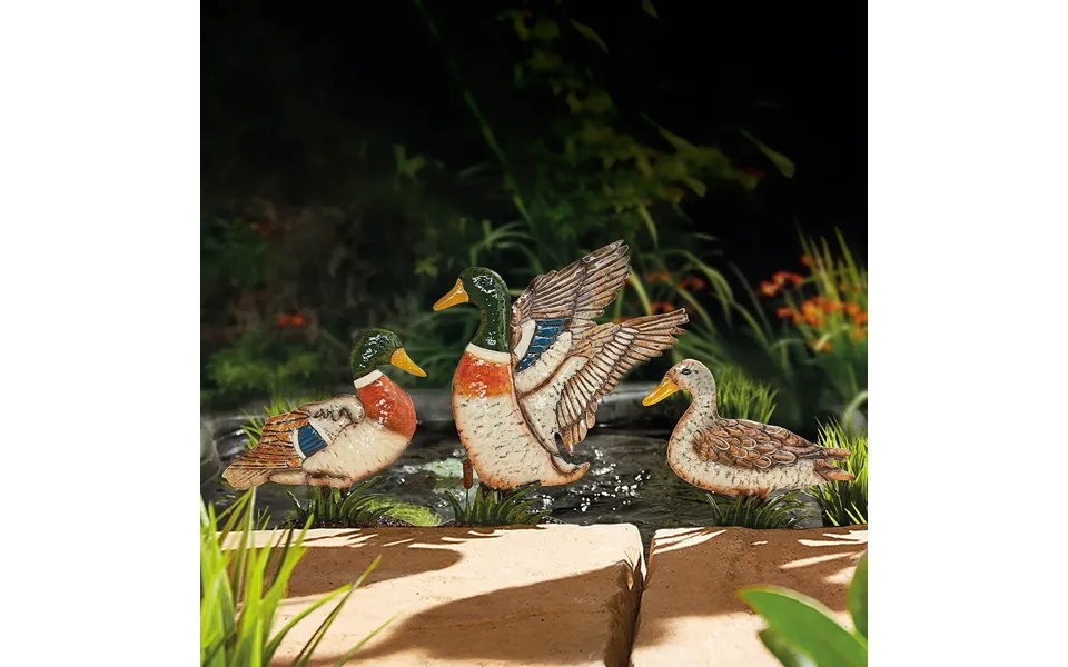 Duck Stakes Hand Painted Set Of 3