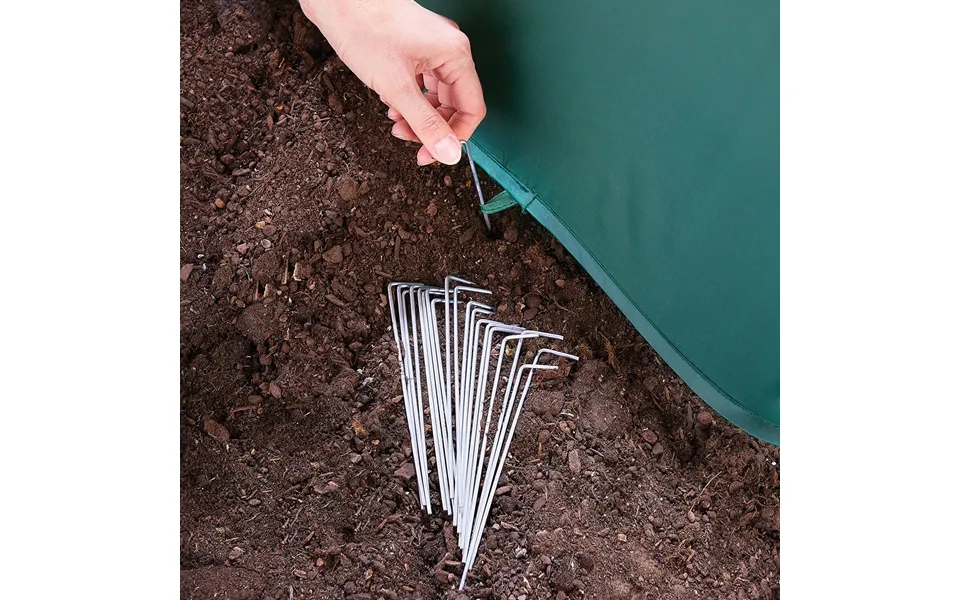 Garden Pegs Pack Of 20 Zinc-plated Steel H15 Xw3cm