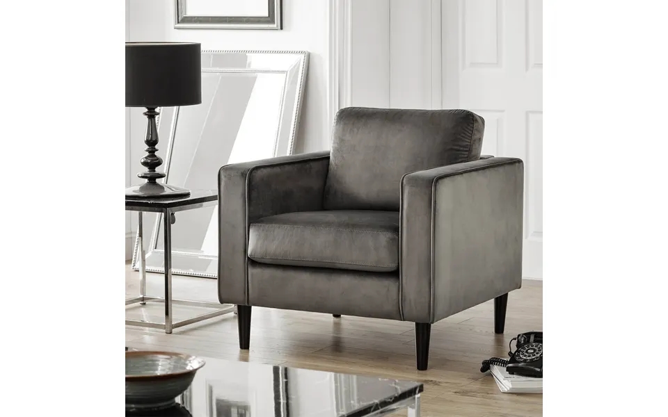 Harley Armchair Grey Velvet