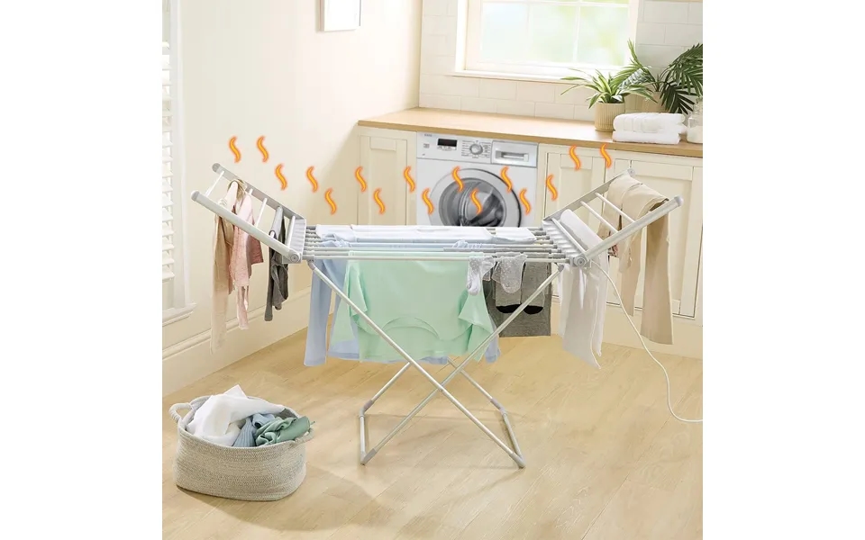 Heated Winged Clothes Airer