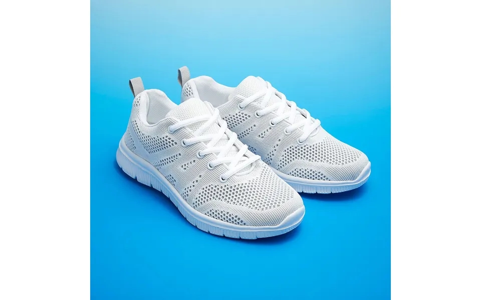 Men’s Memory Foam Sports Trainers White Uk Size 8