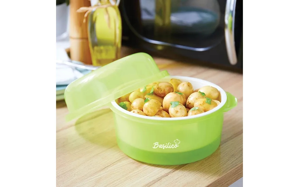 Microwave Container Green H14.7 Xw21 Xd21cm