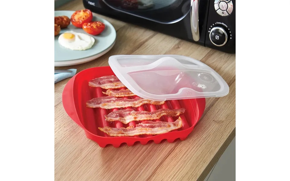 Microwave Lidded Bacon Crisper H6.8 Xl27.5 Xw24.5cm