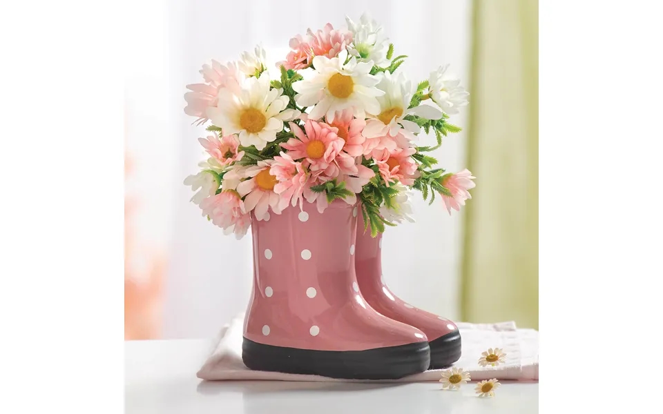 Mixed Artificial Flowers In Boots
