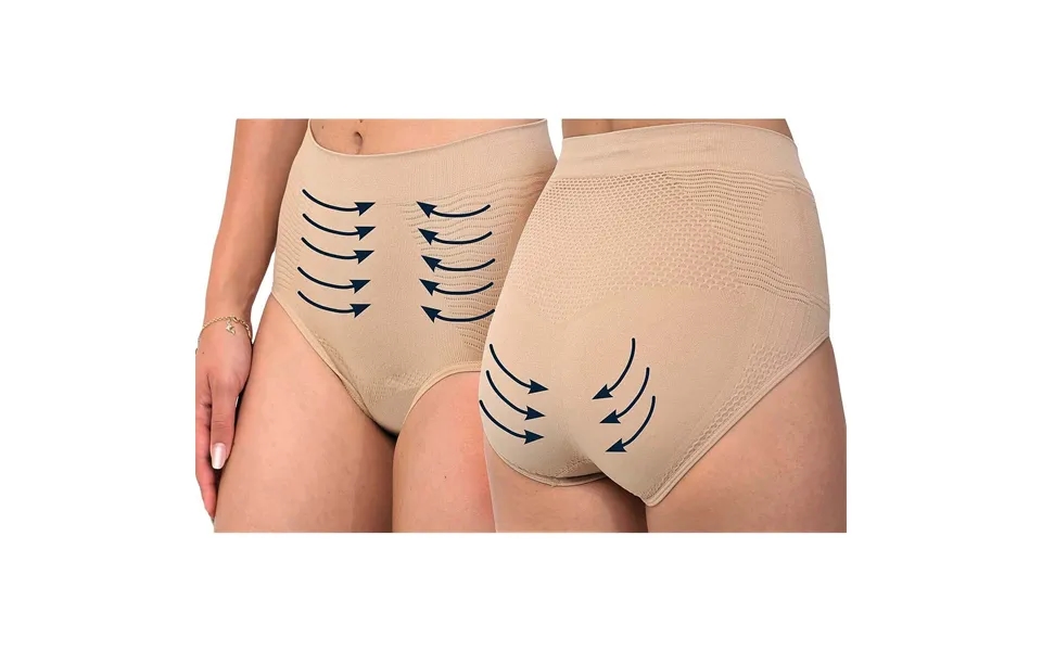 Pack Of 2 Almond Control Briefs Xl