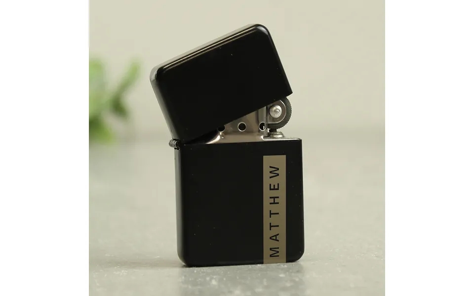 Personalised Name Only Black Lighter