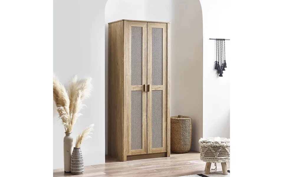 Rattan Effect 2 Door Wardrobe