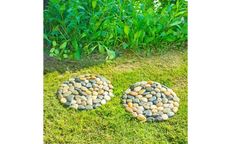 River Rock Round Stepping Stone Set Of 2