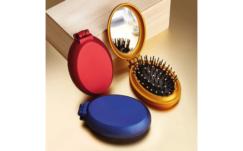Set Of 3 Hairbrush & Mirror Compacts