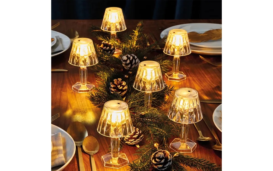 Set Of 6 Battery-operated Mini Table Lamps