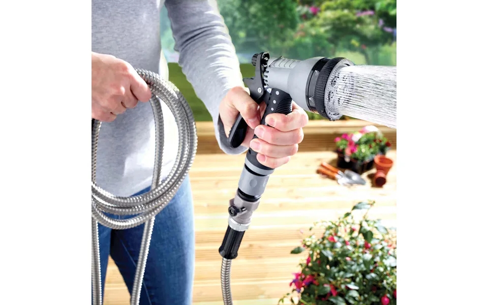 Stainless Steel Hose Pipe 30m 7 Pattern Nozzle & Free Storage Bag