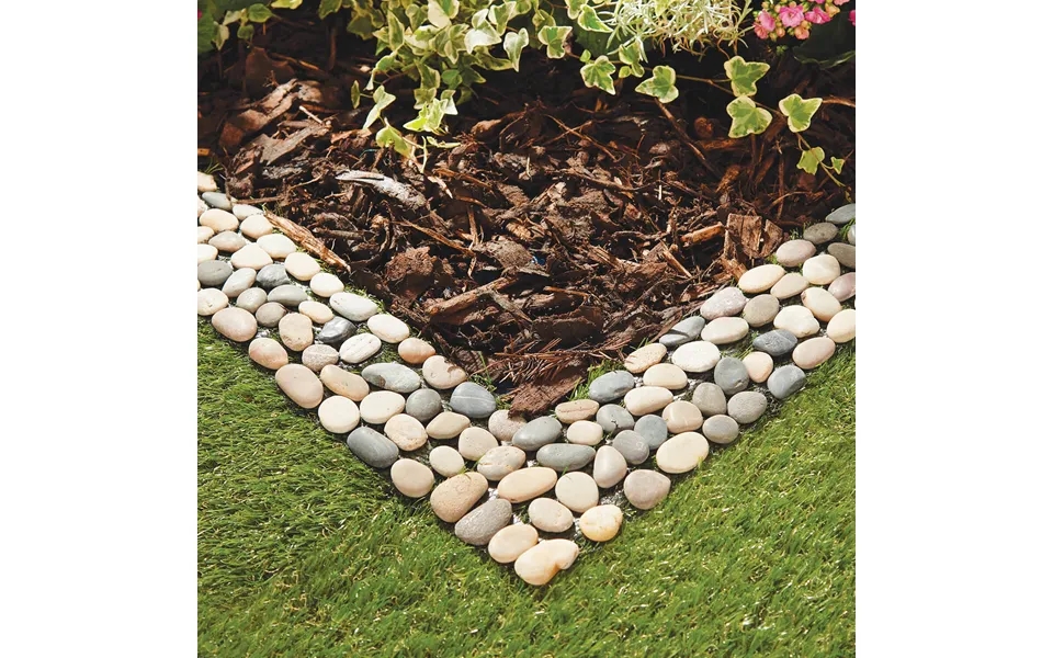 Stone Pebble Border Edging Pack Of 4 30cm X10cm