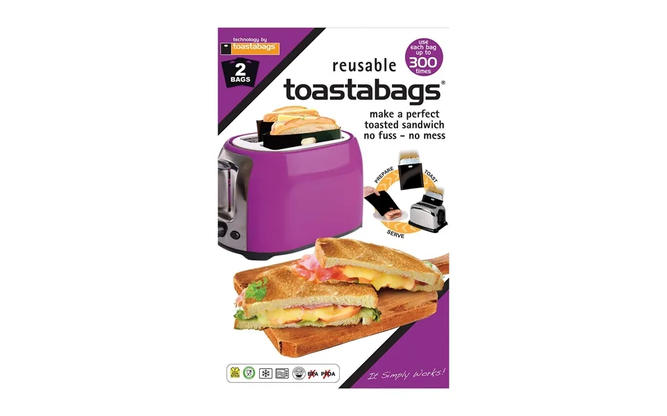 Toast Bags Pack Of 2 300 Uses W15 Xl20cm Dishwasher Safe