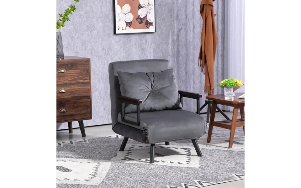 Velvet Feel Single Chair Bed Pillow Charcoal