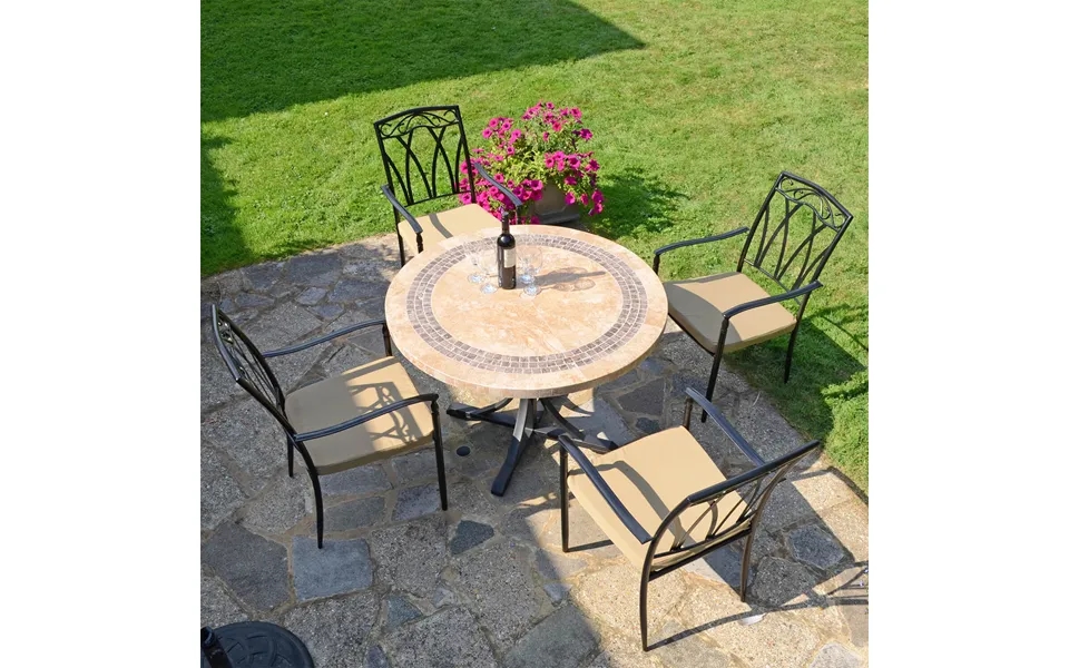 Vermont Dining Table With 4 Ascot Chairs Set