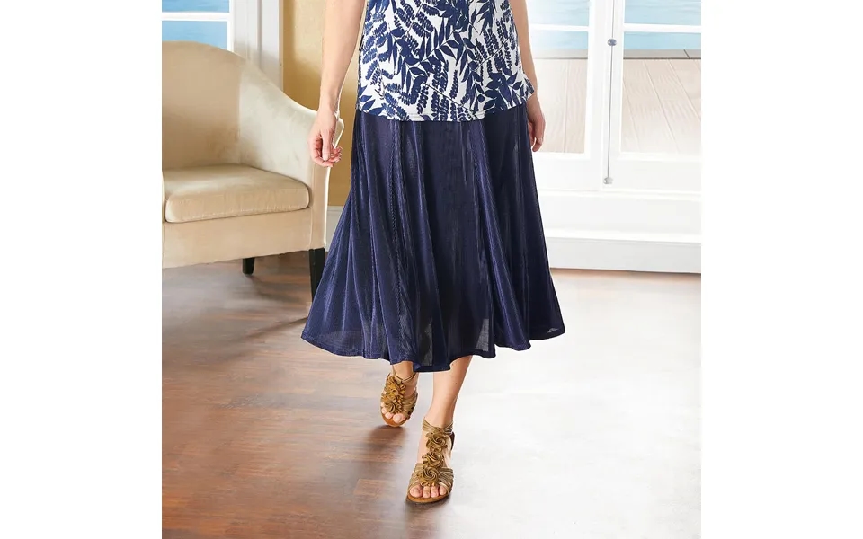 Womens Fine Pleat Plissé Skirt Navy Size 20