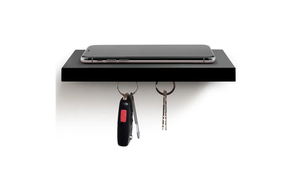 Ilovehandles Black Plank Plus Wooden Floating Shelf