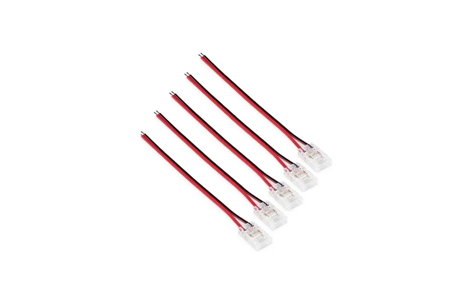 Cob Led Strip 2-pin Connector Strip To 10cm Cable Pack Of 5 Jcc Lighting