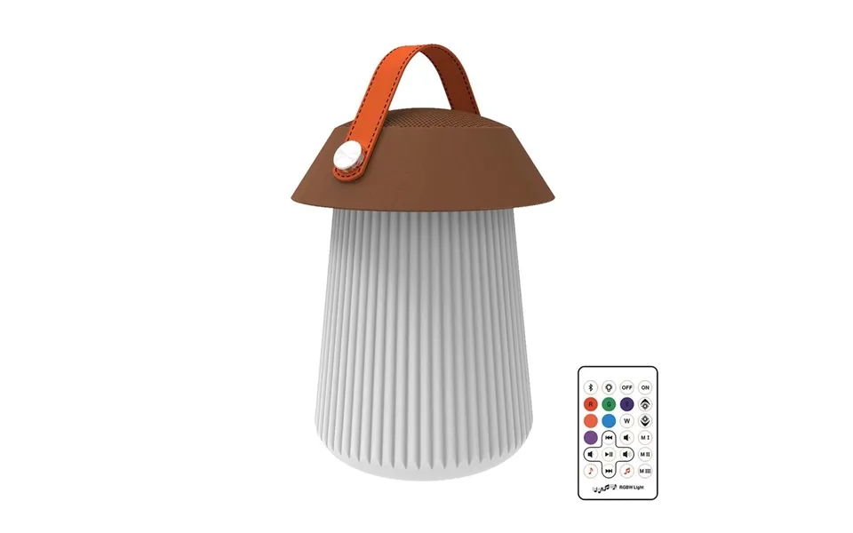 Funghi Ip44 Portable 3w Speaker 120lm 3w Led Rgbw Battery Operated Lamp Bluetooth Remote Control Mantra