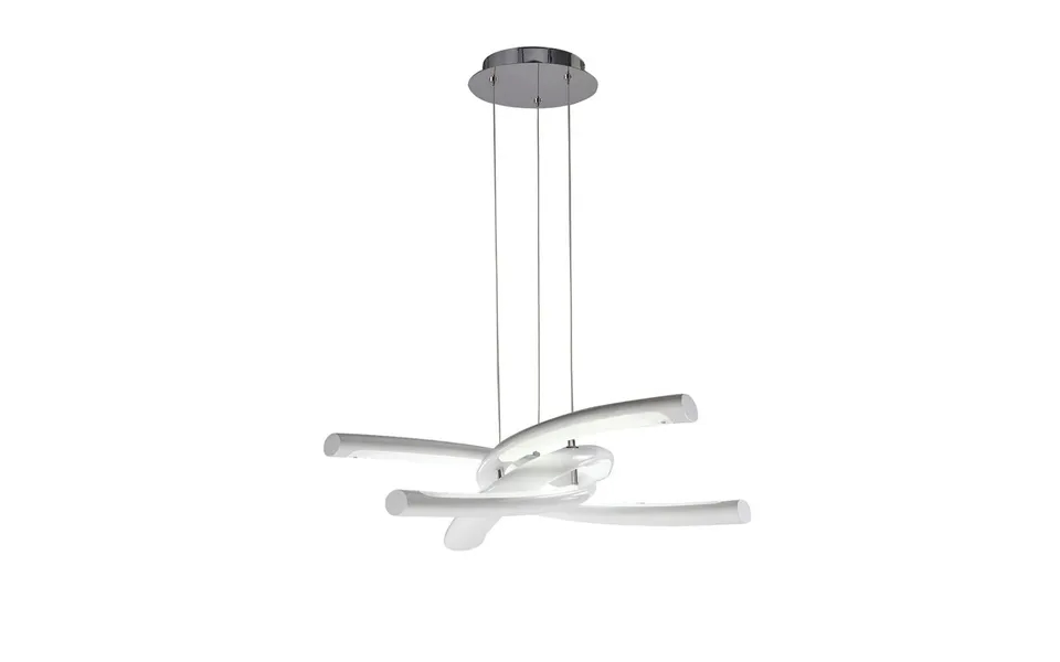 Knot Pendant 36w Led 3000k 3600lm Gloss White White Acrylic Polished Chrome Mantra