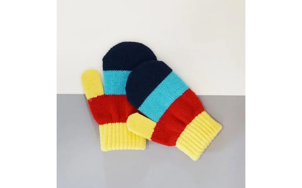 Blade & Rose Bright Striped Mittens 2-6 Years Blue Red Yellow