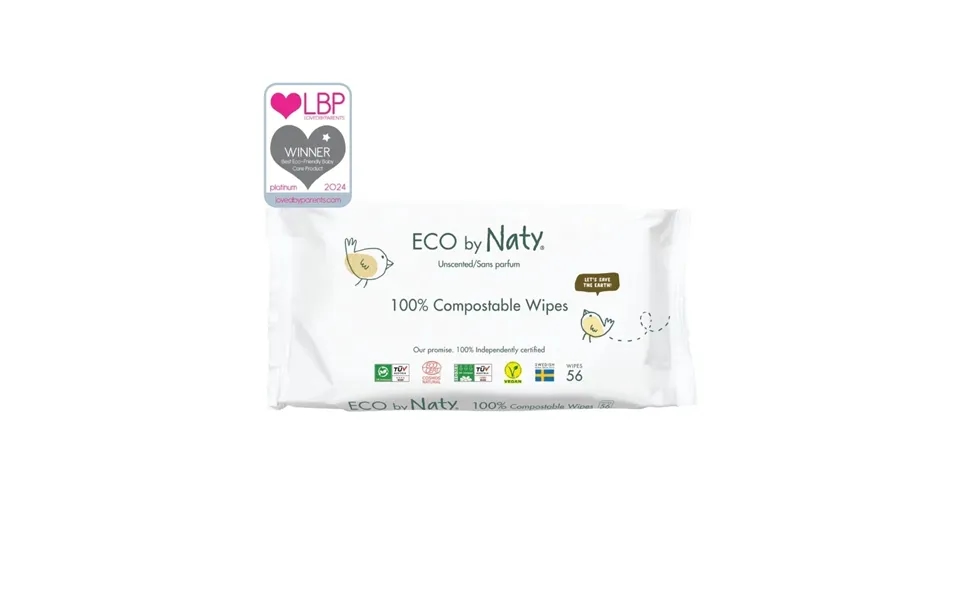 Naty Unscented Baby Wipes 56 Pcs