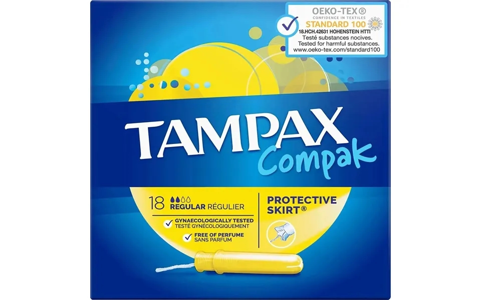 Tampax Compak Regular Applicator Tampons 18 Pcs