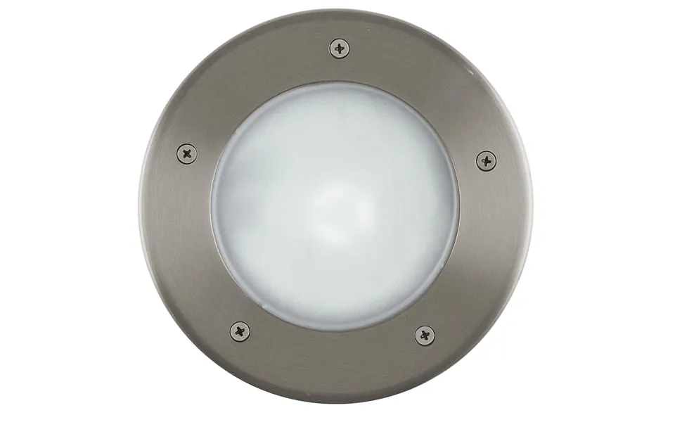 Eglo Riga 3 Brush Chrome Ip67 Recessed Floor Light - Steel