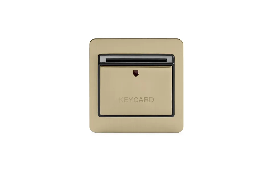 Soho Lighting Brushed Brass 32a Key Card Switch With Black Insert