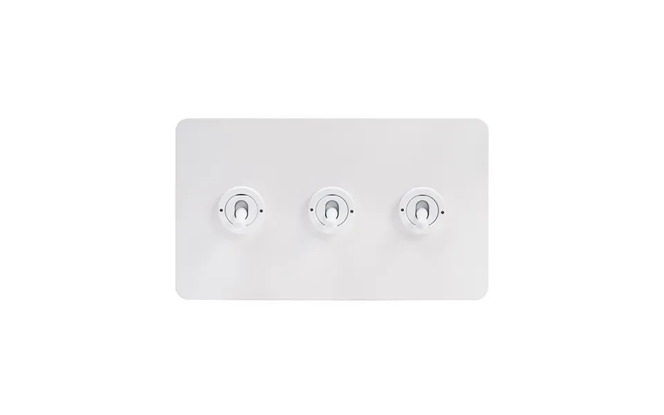 Soho Lighting White Metal Flat Plate 20a 3 Gang Intermediate Toggle Switch Screwless