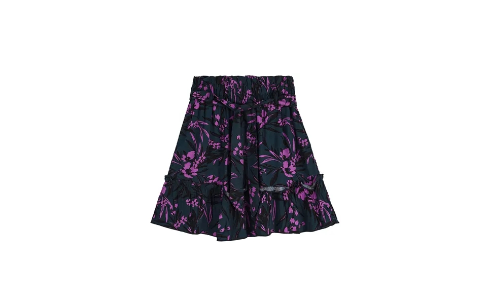 Enorsia Girls Green Viscose Frilled Hem Mini Skirt 2 3yrs-8 9yrs - Uk 3 4 Yrs